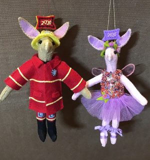 Deb's Fireman Bunny and Sugar Plum Fairy Bunny - Ornament Exchange